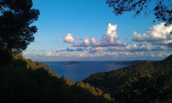 The view from Es Cuieram Punic Sanctuary, Ibiza